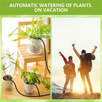 Garden Irrigation Controller with Timed Automatic Watering Device Built-in 1800mAh Battery Plant Watering System USB Charging