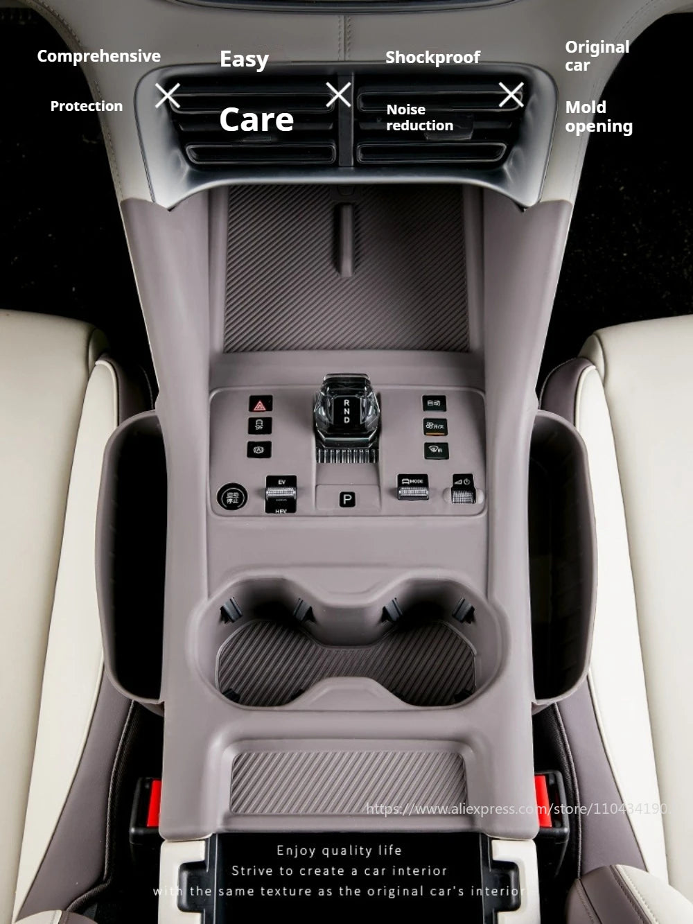 Fit For BYD Song Plus EV DMI 2020-2025 Central Control Panel Protective Pad Wireless Charging Silicone Pad Water Cup Holder Trim