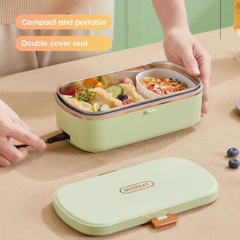 Electric Hot Rice Box Food Heater Lunch Insulated Lunch Box Convenient Food Heating Waterless Heating Bento Box Office Dormitory