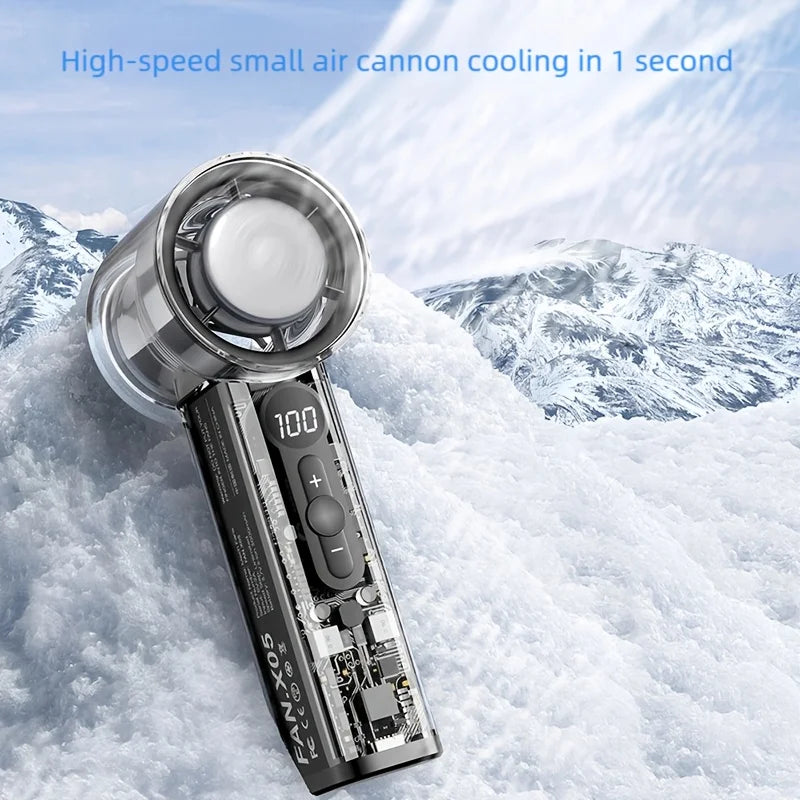 Large Battery Neck Hanging Fan High speed Refrigeration Small Personal