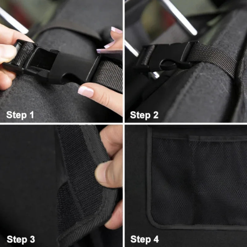 Multi-Pocket Car Back Seat Hanging Organizer Storage Bag with 9 Pockets Waterproof Oxford Cloth Auto Back Seat Bag Universal