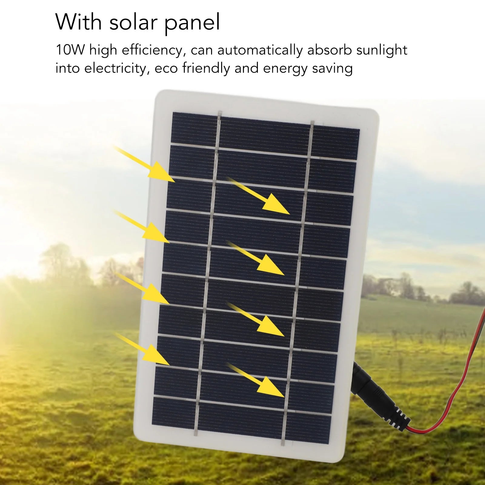 10W 12V Solar Powered Exhaust Fan for Round Pipe ABS Solar Panel Venti