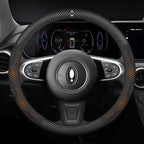 For Great Wall ORA iQ Good Cat GT Funky Cat Ballet Cat EV Flash Cat Carbon fiber Suede Car Steering Wheel Cover Auto Accessories