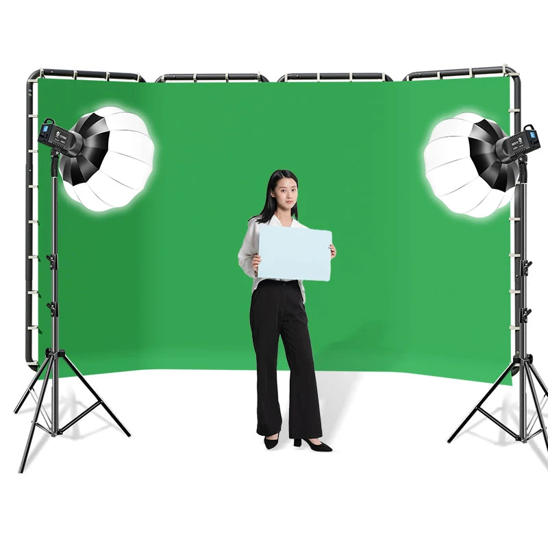 SH 240x400cm Background Stand Frame With Photography Green Screen Backdrops Photography Background For Living Video Recording