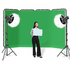SH 240x400cm Background Stand Frame With Photography Green Screen Backdrops Photography Background For Living Video Recording