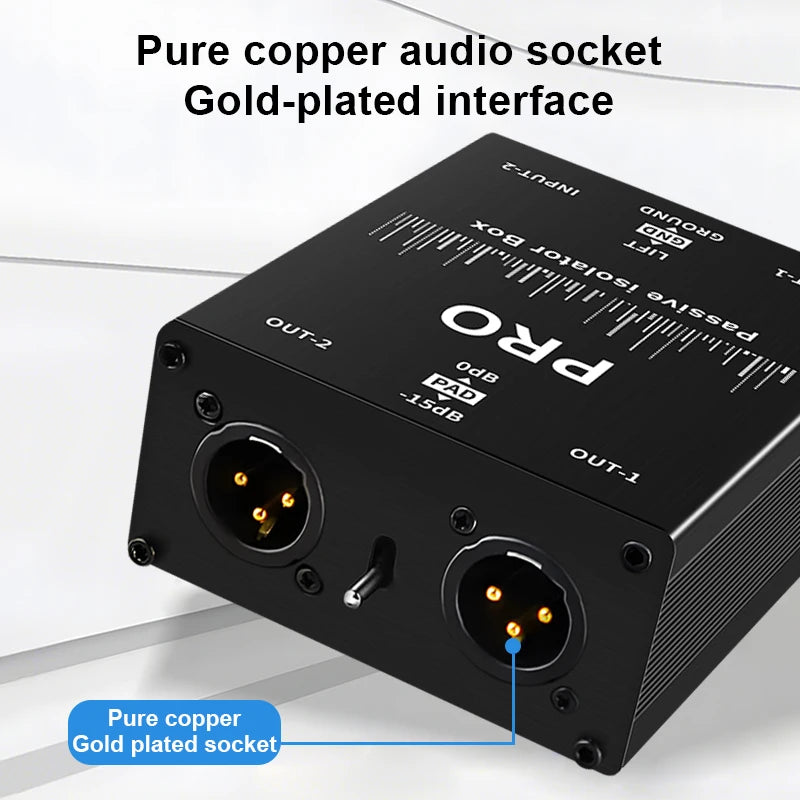 Dual channel Audio Isolator，Audio Noise Filter Noise Suppressor Isolator Live Broadcast Mixer  Audio Signal Noise Reducer