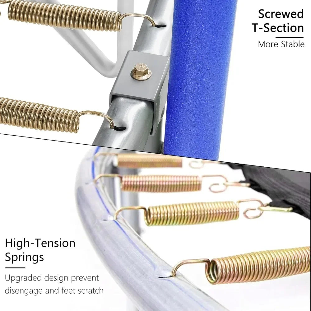 Outdoor Trampoline w/ Safety Net & Basketball Hoop - Heavy Duty Jumping | AlluCanFind