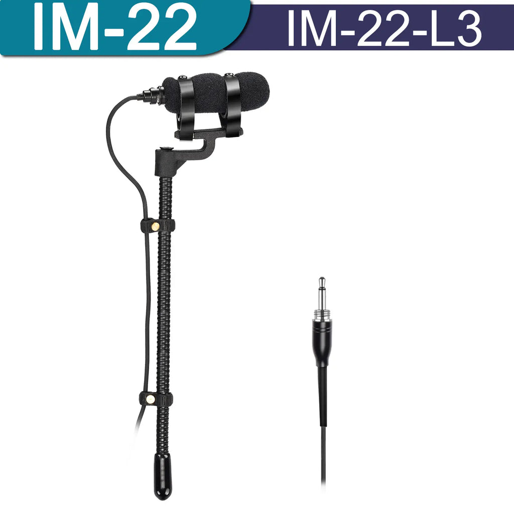 Professional 3 Pin 4 PIN XLR Saxophone Microphone 3.5mm Portable Condenser Instrument Wind Violin Sax Piano Clarinet Mic IM-22