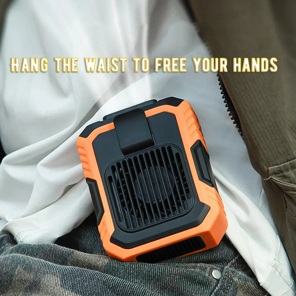 2025 New Hanging Waist Fan Portable Outdoor Clip Waist Cooli2ng Fan Su