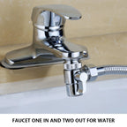 3 Way Switch Faucet 1/2 Valve Adapter Shower Diverter Valve Bathroom Faucet Shower Tap Connector Splitter Bathroom Accessories