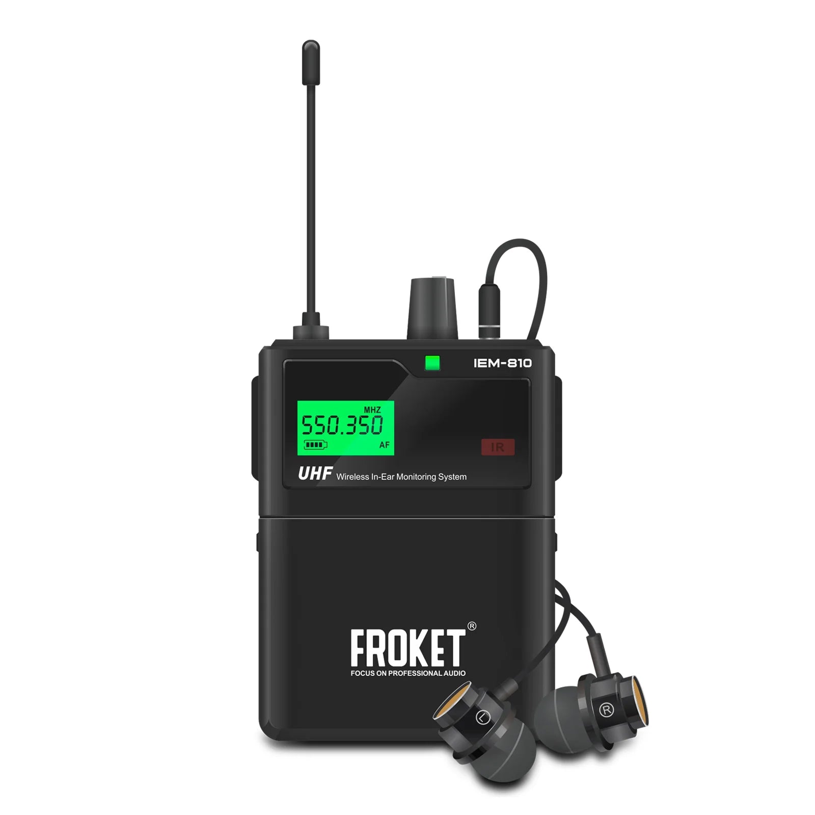 IEM-810 UHF mono wireless in-ear monitoring system, transmission distance 100, Bluetooth 5.0, for professional stage, concerts
