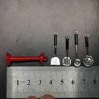 Kettle 1:12 Mini Kitchen Utensils Sets Cookware 1:12 Scale Kitchen Set Mini Alloy Mini Kitchen Cooking Kit House Props