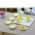 13Pcs Kitchen Toys Dollhouse Trays Plates Cups Doll Simulated Mini Food Dishes Tableware Miniature Doll House Accessories