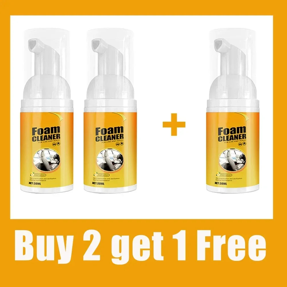 Multi-Purpose Foam Cleaner Spray | Automotive & Home Interior Cleaning Agent