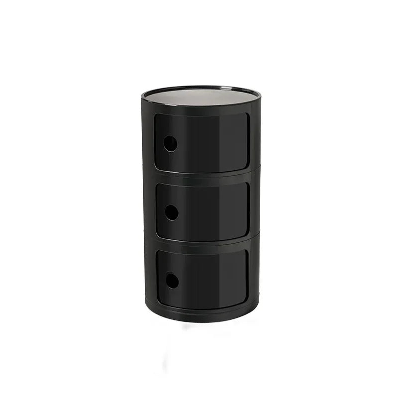 Creative Bedroom Bedside Table Modern Minimalist Round Storage Small Cabinet Large Capacity Plastic Side Cabinet