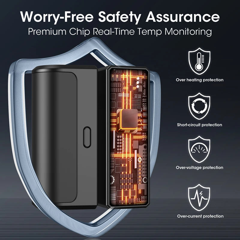 2Pack Magnetic Hand Warmer Split Type Fast Heating 2in1 Rechargeable Safety Portable 3Temperature Setting Warmer for Winter 2025
