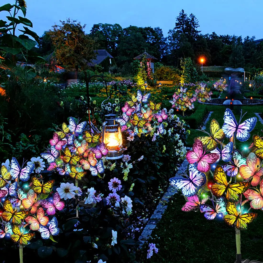 Solar Garden Light Outdoor Waterproof Decorative Solar Light LED Butterfly Solar Lights for Garden Yard Patio Lawn Outdoor Decor