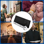 Christian Pocket Holy Water Sprinkler with Leather Storage Bag Religious Copper Holy Water Container Dispenser Travel Sprinkler