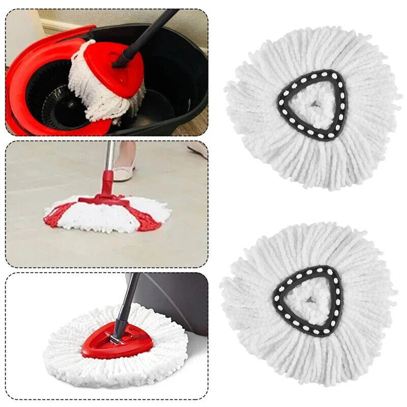 360 Rotating Mop Head for Vileda Wring Mopping Replacement Clean Microfibre Mop Refill Head Household Cleaning Tools Accessories