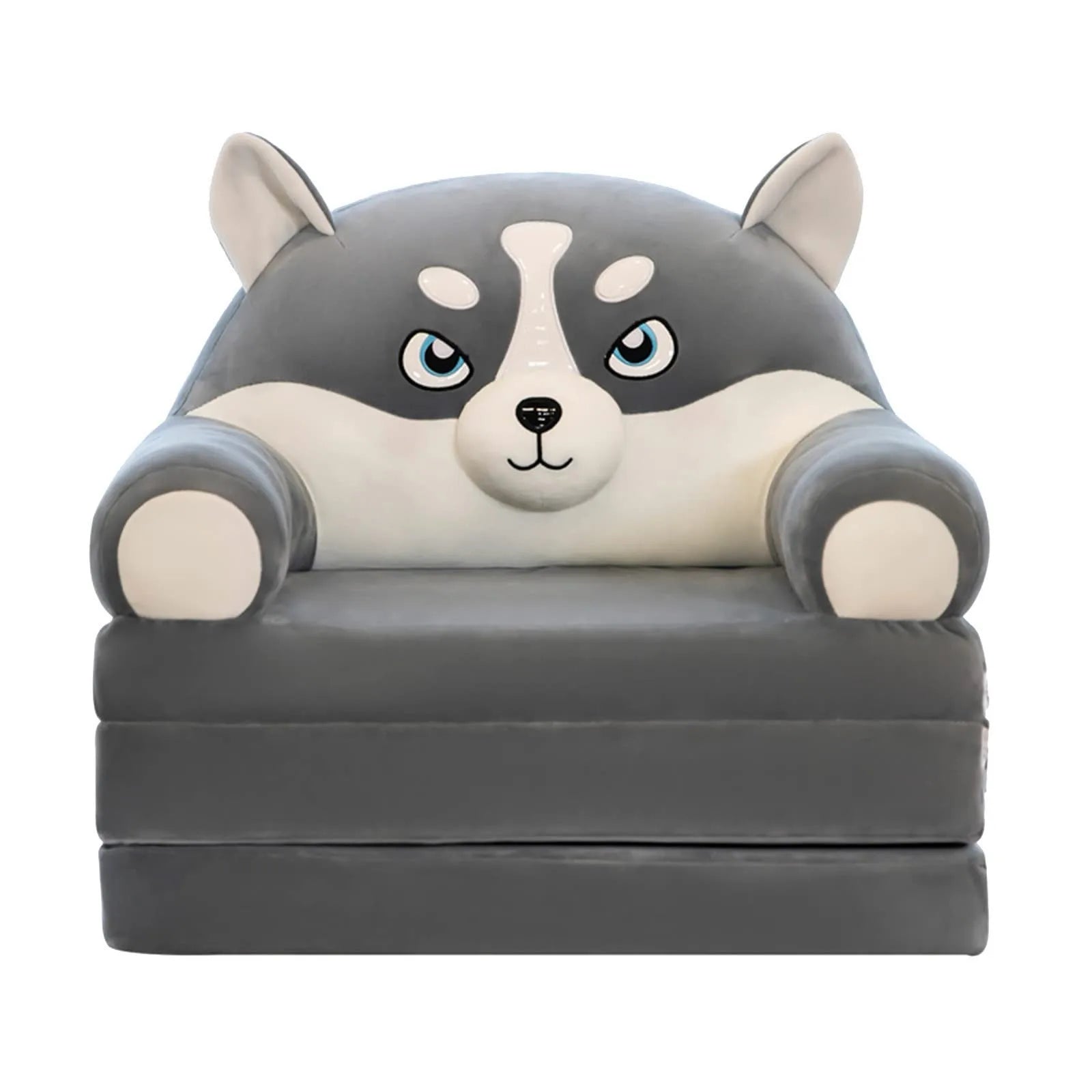 Plush Sofa Backrest Armchair 2 In 1 Foldable Cute Cartoon Lazy Sofa Children Flip Open Sofa Bed For Bedroom Folding Sofa Bed