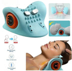 Electric Cervical Massager Neck Shoulder Stretcher Relaxer Chiropractic Traction Device Massage Pillow for Cervical Spine Correc