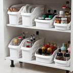 1pcs/kitchen rack storage basket household under the sink cabinet good things with wheels narrow storage box