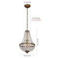 Retro Pendant Light Luxury Crystal Basket Ceiling Lamp Chandelier Led Nordic Dining Living Room Decor Hanging Lustre Fixture