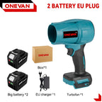 Brushless 200M/S Electric Brushless Turbo Blower 2000W Electric Air Blower Rechargeable Power Tool for Makita 18V Battery Pin