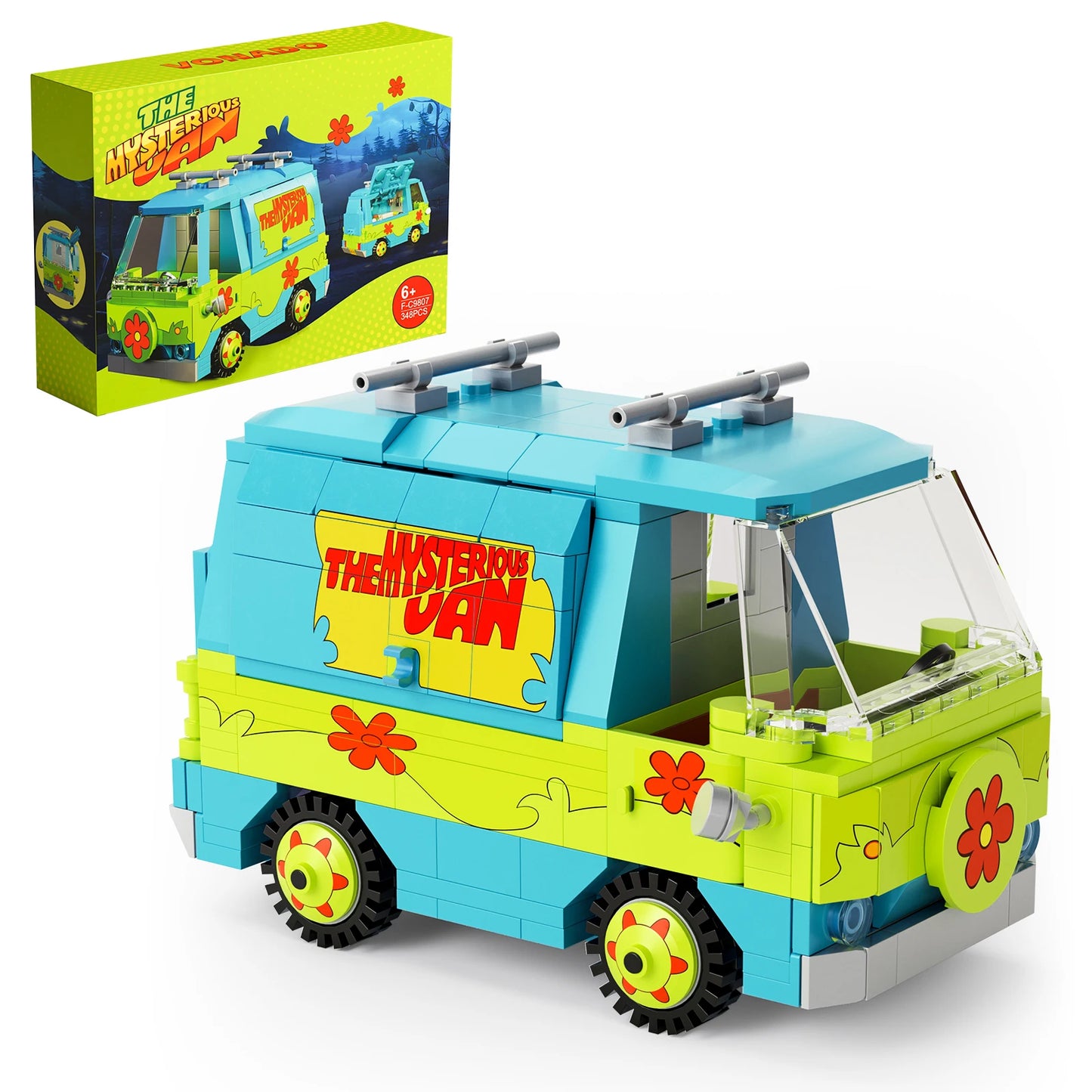 Mystery Machine Car Building Blocks - 320pc Scooby-Doo Vehicle Model Kit for Kids Gift | AlluCanFind