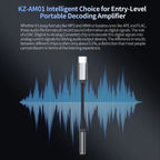 KZ AM01 Type-C to 3.5mm Audio Adapter 32bit/384kHz Hi-Fi DAC + IC Amplifier Dual Chip Earphone Audio Cable For KZ Castor Kilra