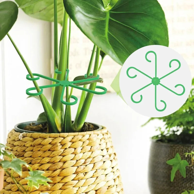 Plants Flowers Stem Support Stakes Climbing Plant Stand Frame Fixing Clips Trellis Reusable Plant Stem Frames Holder Rack Hoops