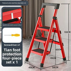 Home ladder stool folding zigzag ladder anti slip pedal ladder indoor