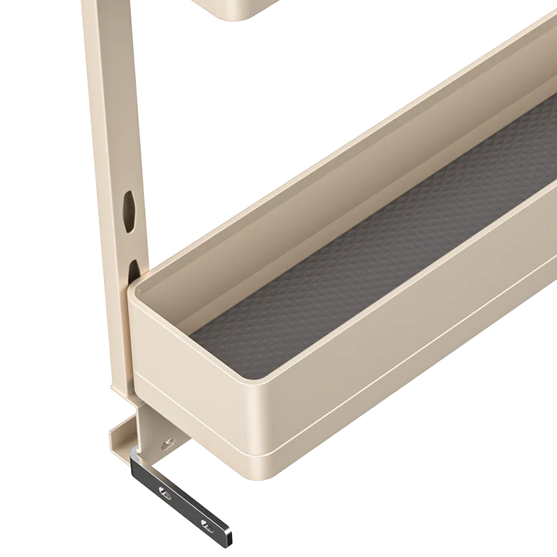 Champagne Color Kitchen Hardware Accessories Cabinets Condiments Bottle Storage Basket Pull Out Spice Rack