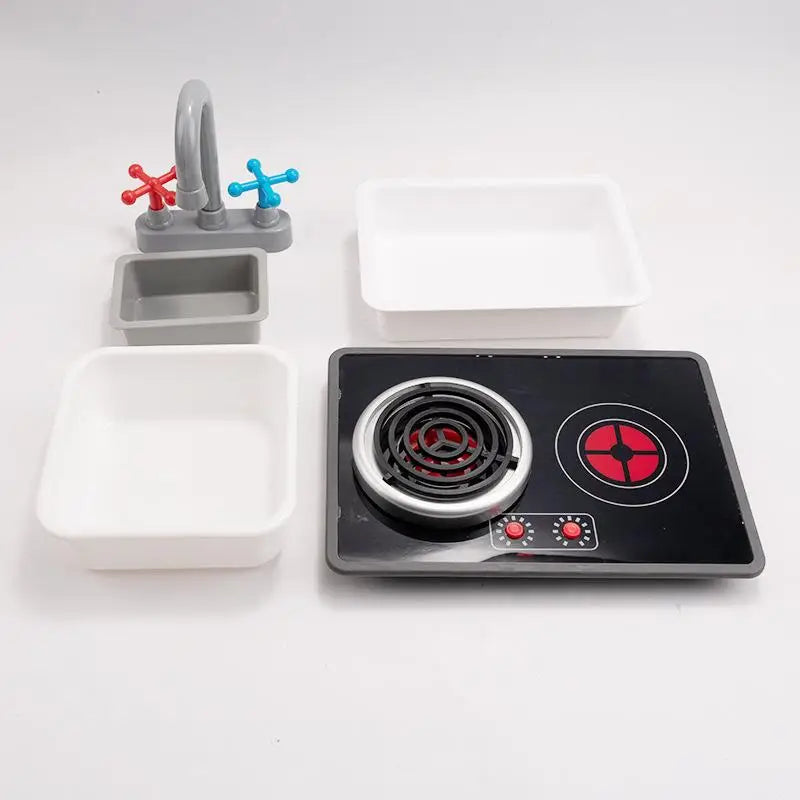 TH Kids Play Kitchen Appliance Realistic Induction Stove With Sound & Light Pretend Play Kitchen Toy For Toddler Operated Models