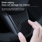 YZ For Tesla Model 3 Y 2021-2023 Car Steering Wheel Frame ABS Carbon Fiber Steering Wheel Decor Cover Stickers Interior