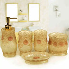Resin Bathroom Set, Multi Models, Optional, Set of 5 Pieces, Toiletries Kit, Bathroom Accessories