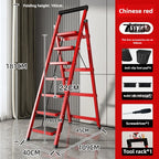 Home ladder stool folding zigzag ladder anti slip pedal ladder indoor