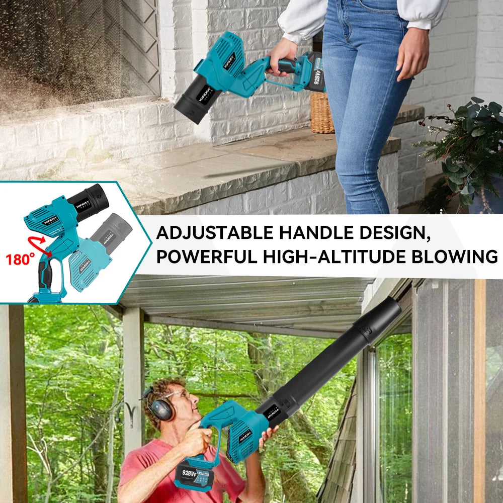 YOFIDRA 2In1 3000W Brushless Electric Turbo Fan Blowers Air Blower Leaf Snow Dust Cleaning Power Tool For Makita 18V Battery Pin