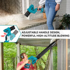 YOFIDRA 2In1 3000W Brushless Electric Turbo Fan Blowers Air Blower Leaf Snow Dust Cleaning Power Tool For Makita 18V Battery Pin