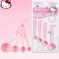 4 Piece Set Anime Hello Kitty & Cinnamoroll Double Scale Measuring Spoons Kitchen Baking Tools Cute Gift Household Accessories