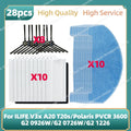 Compatible For ILIFE V3x, A20, T20s / Polaris PVCR 3600 / G2 0926W / G2 0726W / G2 1226 Side Brush Hepa Filter Mop Cloth Parts