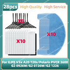 Compatible For ILIFE V3x, A20, T20s / Polaris PVCR 3600 / G2 0926W / G2 0726W / G2 1226 Side Brush Hepa Filter Mop Cloth Parts