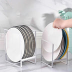 Kitchen Cabinet Plate Storage Countertop Dish Rack Drawer Dinner Plate Partition Drain Rack Layered Storage Rack Accessories