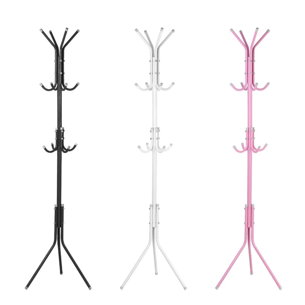 Coat Clothes Stand Multi Hook Metal Coat Hat Rack Tree Stand Clothes Bag Hanger Organizer for Home Bedroom Coat Hat Tree Stand