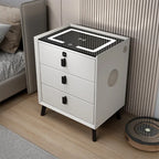 Minimally Modern Intelligent Bluetooth Speaker Bedside Table Household Smart Cabinet with Lights and Wireless Charging