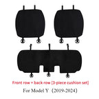 Seat Cover Cushion for Tesla Model 3 Y Flannel White Seat Protection Mat Anti-dirty Non-slip Cushion Car Interior Accessories