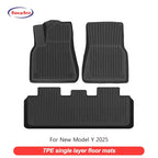 Floor Mats For Tesla Model Y 2025+ Juniper TPE All-Weather Waterproof Trunk Mat Liner Non-Slip Car Interior Protection