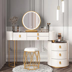 Dressing table glass desk bedroom modern makeup table wooden drawers Storage vanity chair comfortable furniture for bedroom