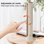 Bladeless Fan Adjustable Vents Air Condition Fan 3 Speed Quiet Desktop