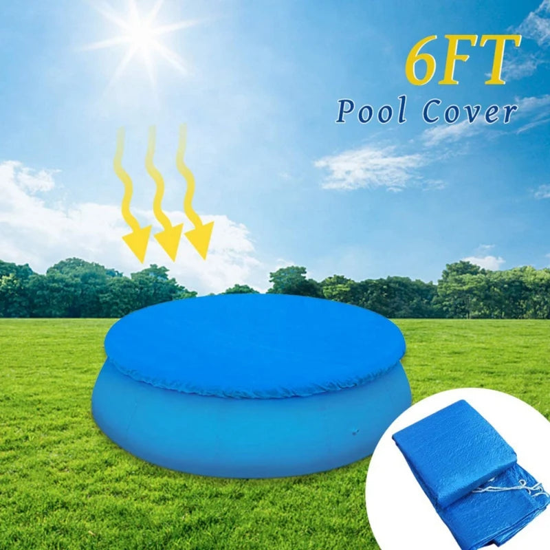 Swimming Pool Cover Round Summer Waterproof Pool Tub Dustproof Covers Outdoor Garden PE Film Blanket Accessory Pool Cover
